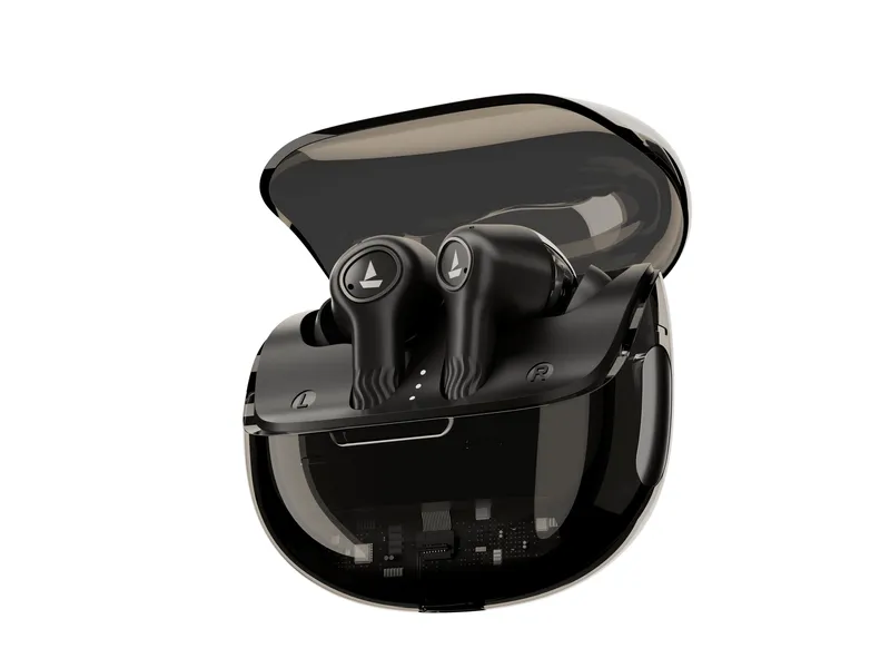 boAt Nirvana Crystl | Wireless Earbuds with 100 Hours Playback, Upto 32dB ANC, BEAST™ Mode, Adaptive EQ by Mimi at Rs 1849 against Rs 10990 on BOAT