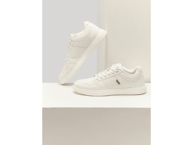 Men's White Casual Sneakers at 40% Off
