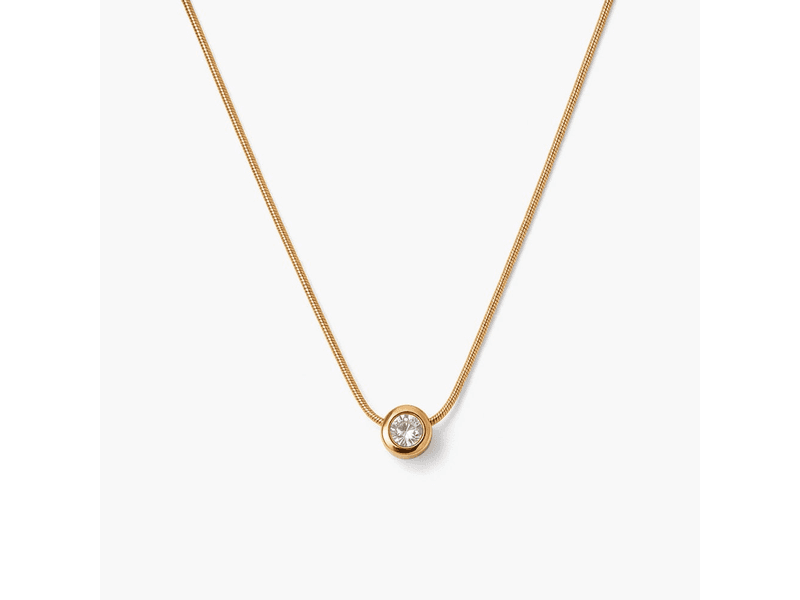 Contemporary Sleek Crystal Necklace at 30% Off