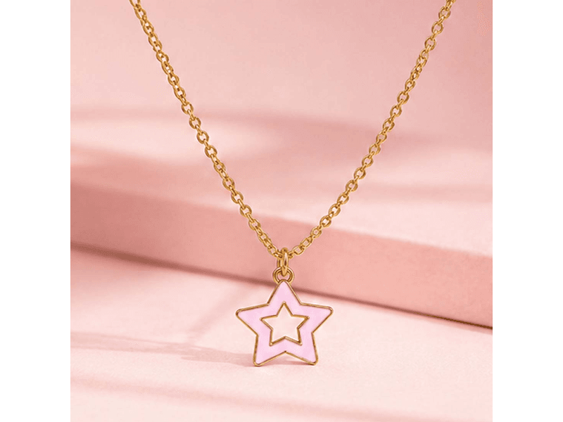 Pink Star Charm Pendant at 69% Off