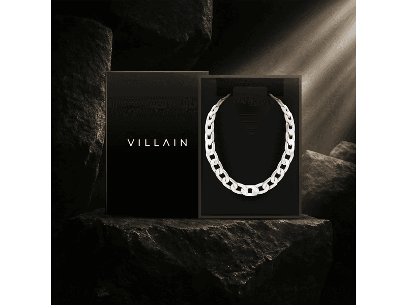 Villain Rhodium Plated Silver Bracelet at 64% Off